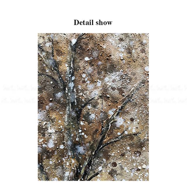 Tree Hand-Painted Days giant canvas for staircase wall